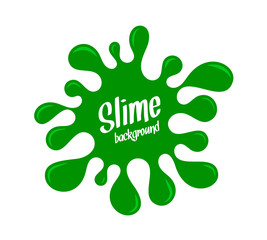 Green slime splash illustration isolated on white