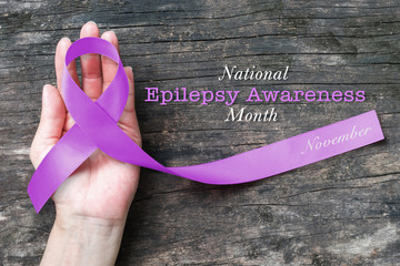National Epilepsy Awareness Month in November: Lavender ribbon awareness