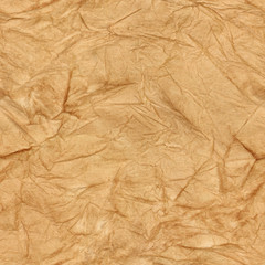 Brown crumpled paper background