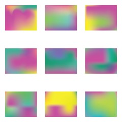 Gradient mesh painted in different colors.