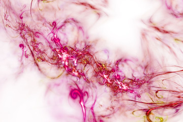 Abstract fractal art background illustration space geometry. Background consists fractal multicolor texture and suitable for use in projects imagination, creativity and design.