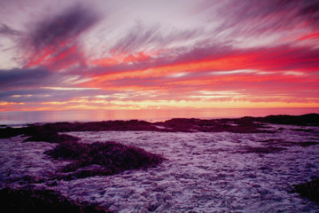 sunset over the sea