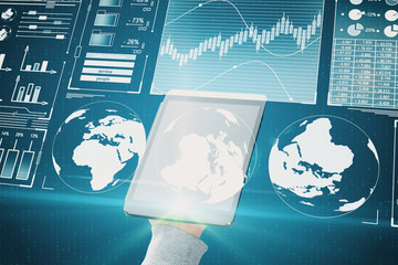 Network and finance concept