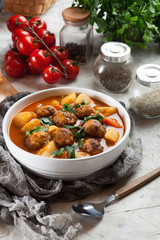 Albondigas - tomato soup with meatballs