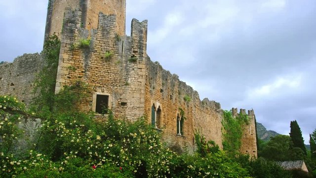 castle of ninfa ruins and garden in Lazio - Latina province - Italy landmark
