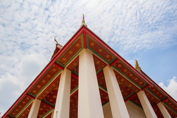 Wat Maha Phruttharam is ancient temples built since the Ayutthaya period at Khwaeng Maha Phruttharam, Khet Bang Rak, Bangkok Thailand on May 10,2019.