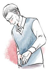 高齢者　男性　お腹周りのトラブル