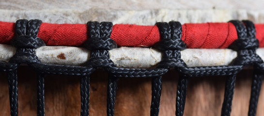 Detail of a Djembe drum