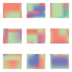 Fototapeta premium Gradient mesh painted in different colors.