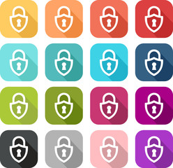 Colored padlock icon 