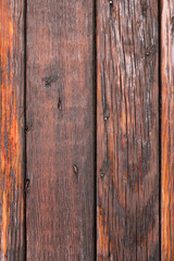 Wooden planks background, weathered, with nails. Top view. Wood texture, background.