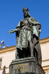 Statue of Charles IV Karolo Quarto in Prague