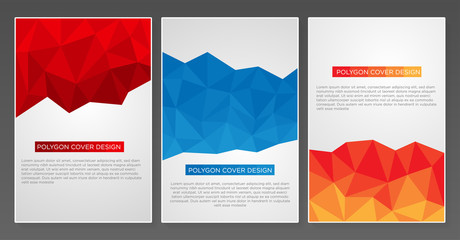 geomteric lowpoly cover background with triangle design vector eps 10