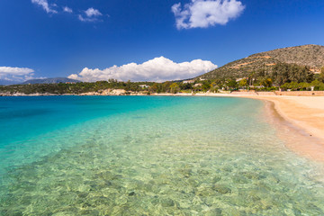 Beautiful beach at Marathi bay on Crete, Greece