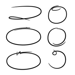 black circles and ovals marker elements