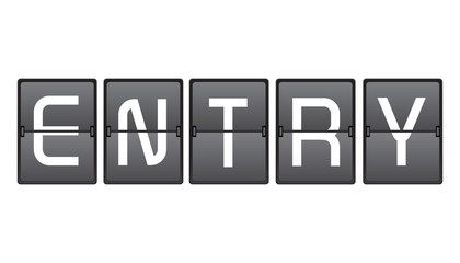 entry message in signage, illustration