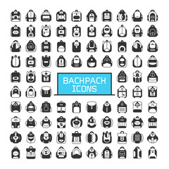 school bag  and backpack icons