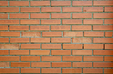 Bricks background and textures on the wall. Poor brick cracks. Slits Damage. Scratches.