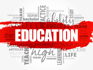 Fototapeta premium EDUCATION word cloud collage, concept background