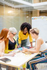 awesome women have knowledge of fashion trends, color scheme and designere lables. close up photo
