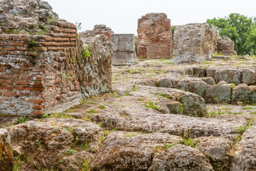 Fototapeta na wymiar Etruscan ruins of the city of Cuma