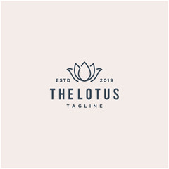 lotus flower vector logo design