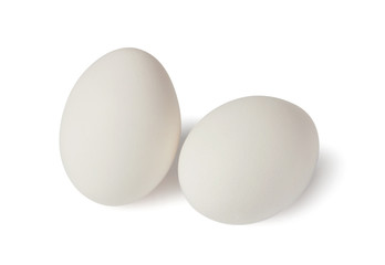 Fresh white eggs