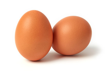 Two brown eggs