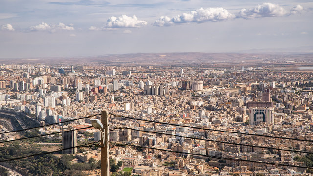 Beautiful skyline panorama view of city Oran, Algeria