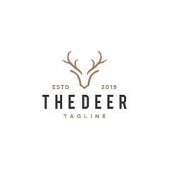 deer antlers vector logo design