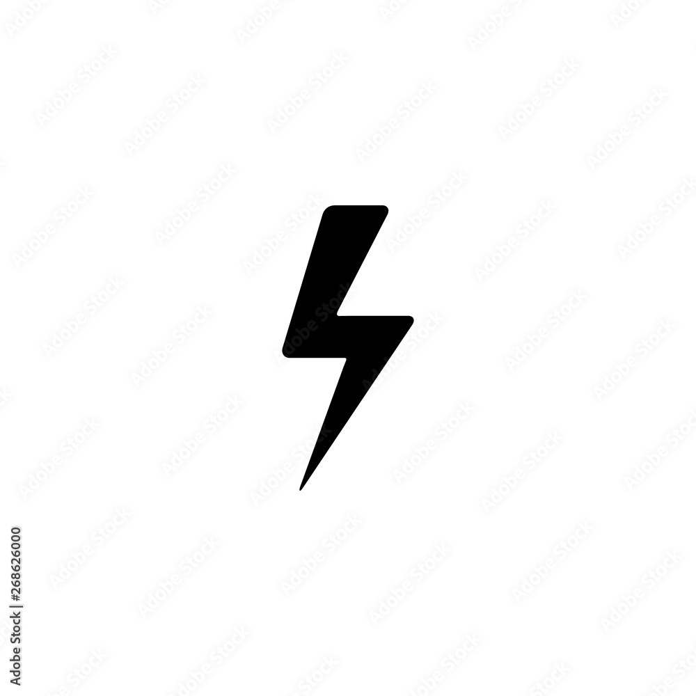 Poster lightning icon vector. lightning, electric power vector. energy and thunder electricity symbol conce