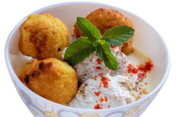 Dahi Bhalla indian tasty street food, Dahi Vada.