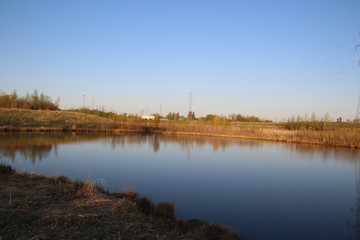 Naklejka na ściany i meble At The Waters Edge, Pylypow Wetlands, Edmonton, Alberta