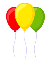 Colorful cartoon 3 baloon