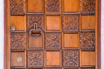 wooden door ornament