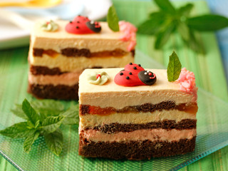 Sponge cake pastries.