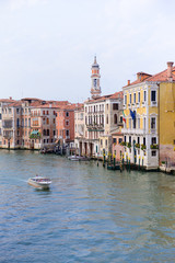 VENICE, ITALY - MAY, 2017: View to Canal Grande from Rialto bridge, Venice, Italy