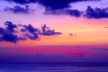 Naklejka na ściany i meble Clouds after the sunset. Spectacular nature background. Bali.