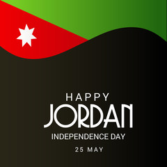 Vector illustration of a background for Happy Jordan Independence Day.