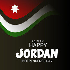 Vector illustration of a background for Happy Jordan Independence Day.