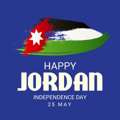 Vector illustration of a background for Happy Jordan Independence Day.