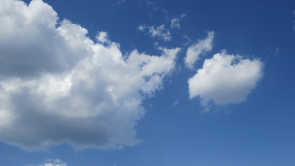 Summer sky with beautiful white clouds