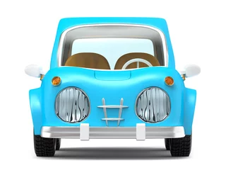 Fotobehang car small cartoon front © Alexei Sysoev