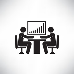 Fototapeta premium business people meeting and graph
