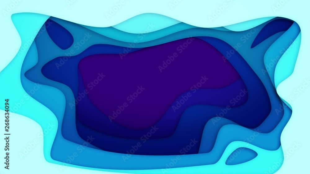 Poster abstract animation of blobs of different shapes swaying on light blue background. animation. colorfu