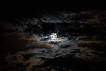 Moon and cloud 