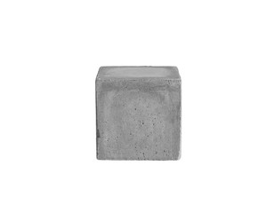 Levitating cube pedestal on white background. Stand for your design or text.