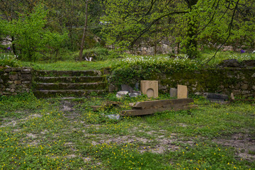 garden of Gelati Monastery in kutaissi