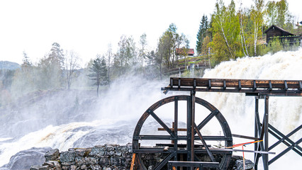 Wodospad Haugfossen Norwegia Norway Norge waterfall fossen © Dreamnordno