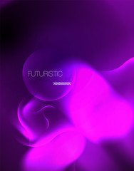 Shiny metallic neon waves vector design